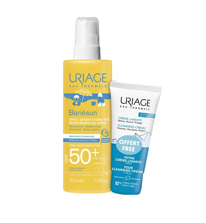 3661434009600-Uriage-Promo-Bariesun-Moisturizing-Kid-Spray-SPF50+Παιδικό-Αντηλιακό-200ml-&-Δώρο-Cleansing-Cream-Κρέμα-Καθαρισμού-50ml-1σετ-olgaspharmacy