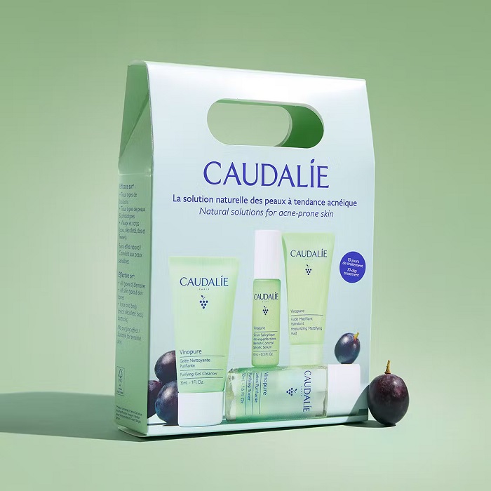 3522930005278-Caudalie-Vinopure-Starter_Kit-Σετ-Περιποίησης-με-Καθαριστικό-Τζελ-Τονωτική-Λοσιόν-Ορό-Λάμψης-Ενυδατική-Κρέμα-Προσώπου-olgaspharmacy