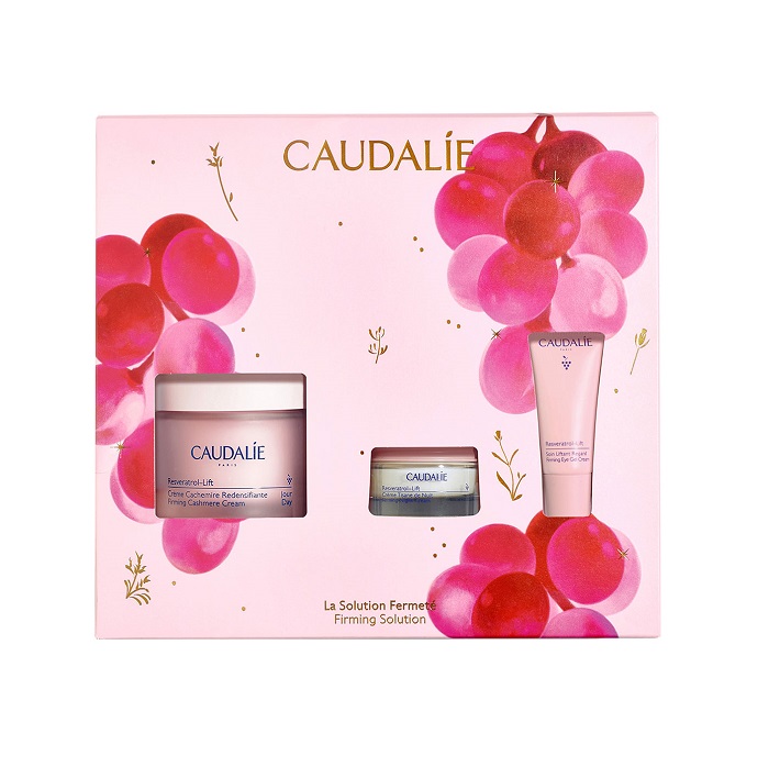 3522930005186-Caudalie-Xmas-Promo-Firming-Solution-Resveratrol-Lift-Firming-Cashmere-Kρέμα-Ημέρας-50ml-Δώρο-Νυκτός-15ml-&-Gel-Ματιών-5ml-1σετ-olgaspharmacy
