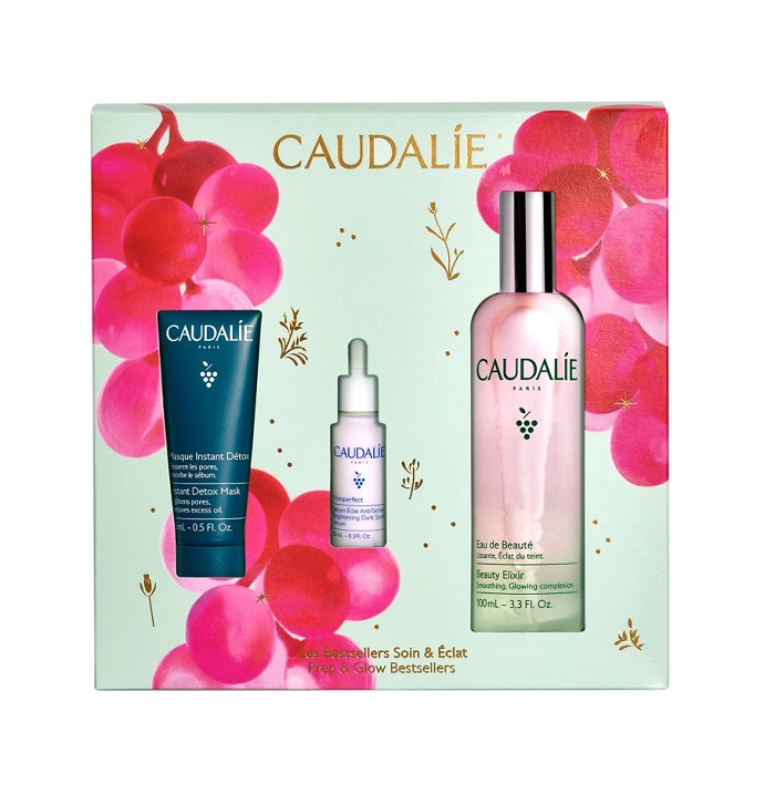 3522930005223-Caudalie-Promo-Prep-&-Glow-Bestsellers-Νερό-Ενυδάτωσης-Προσώπου-100ml-ΔΩΡΟ-Ορός-κατά-των-Κηλίδων-10ml-Μάσκα-Αποτοξίνωσης-15ml-1σετ-olgaspharmacy